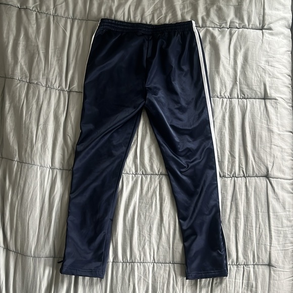 ADIDAS SATIN NAVY BLUE CAPRIS TRACK PANTS - Picture 4 of 6